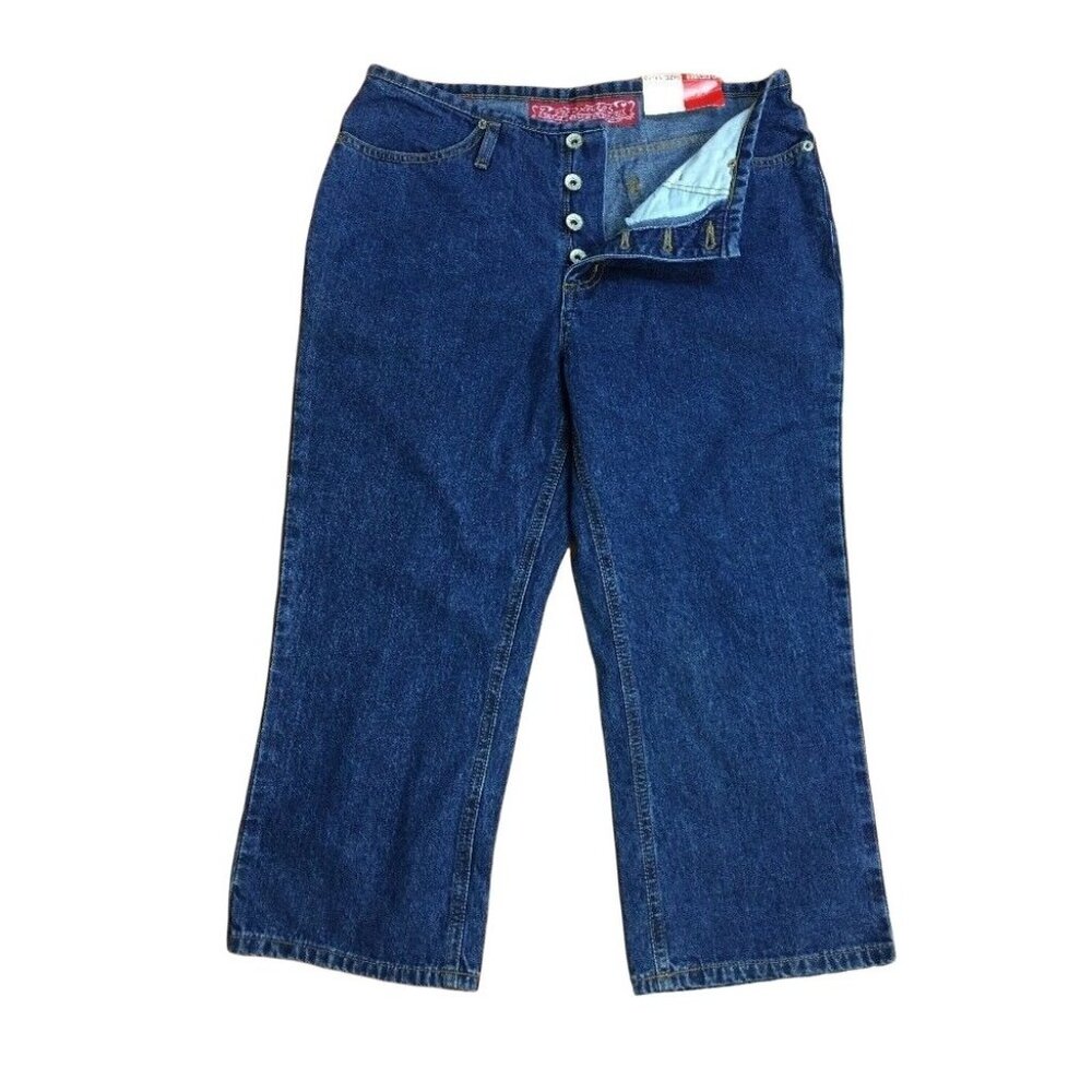 Womens Blue Denim Jeans Capri Pants No Excuses  New Wtih tags Size 11 u
